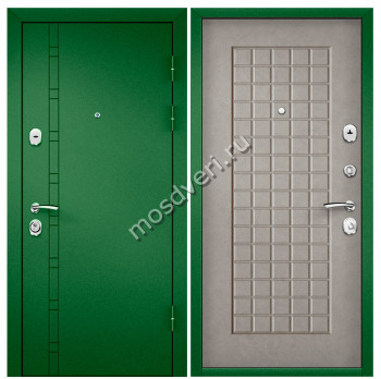 Зеленая входная дверь в квартиру ZVD-02 - купить от производителя Мосдвери Зеленая входная дверь в квартиру ZVD-02