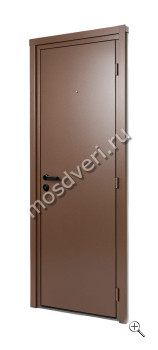Входная дверь коричневого цвета тамбурная КДВ-009 - купить от производителя Мосдвери Входная дверь коричневого цвета тамбурная КДВ-009